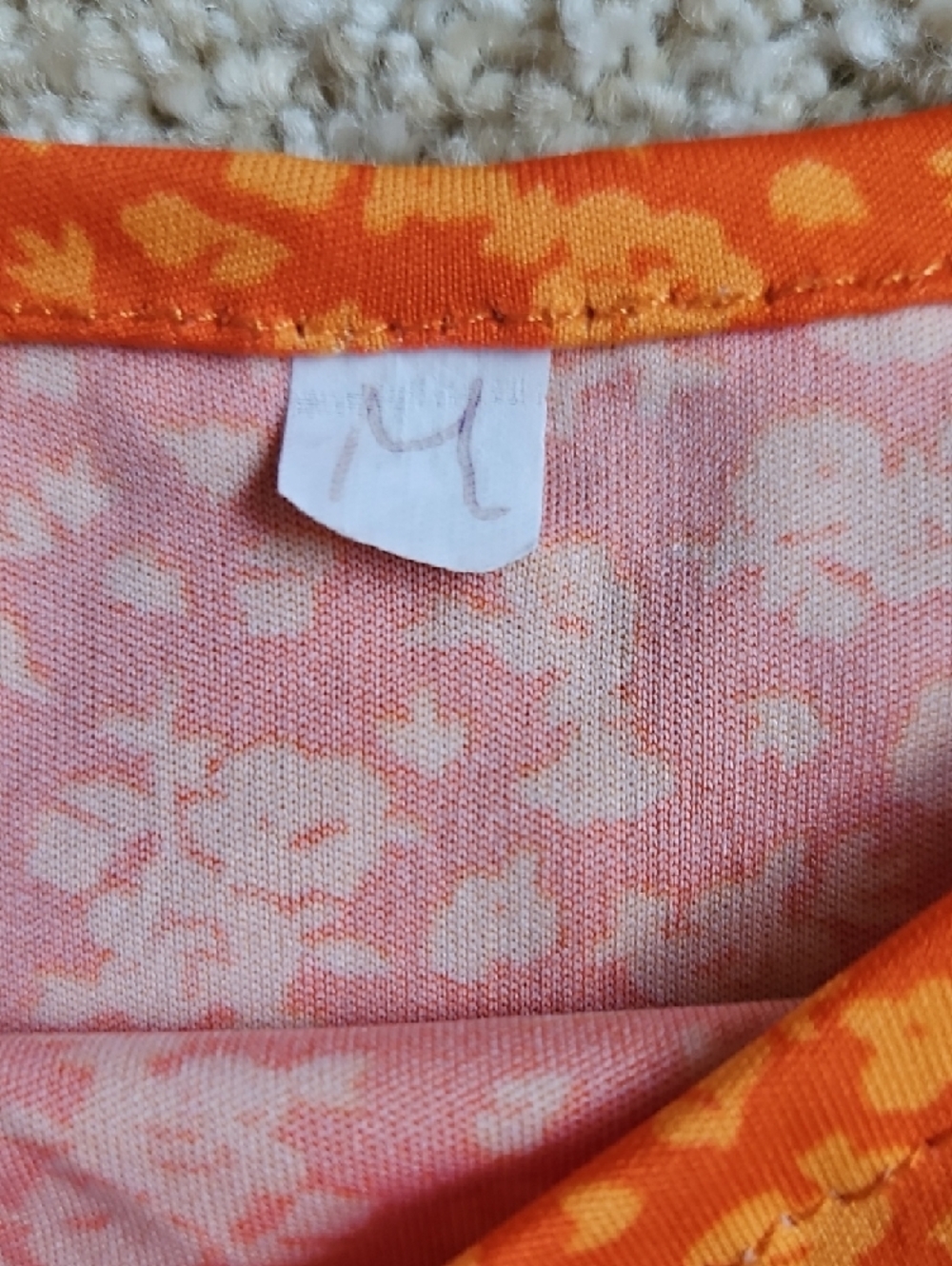 Orange Floral Slip Dress - Picture 2 of 8